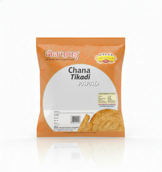 Shree Jain Udhyog Chana Tikadi Papad ,800g (400g x 2)