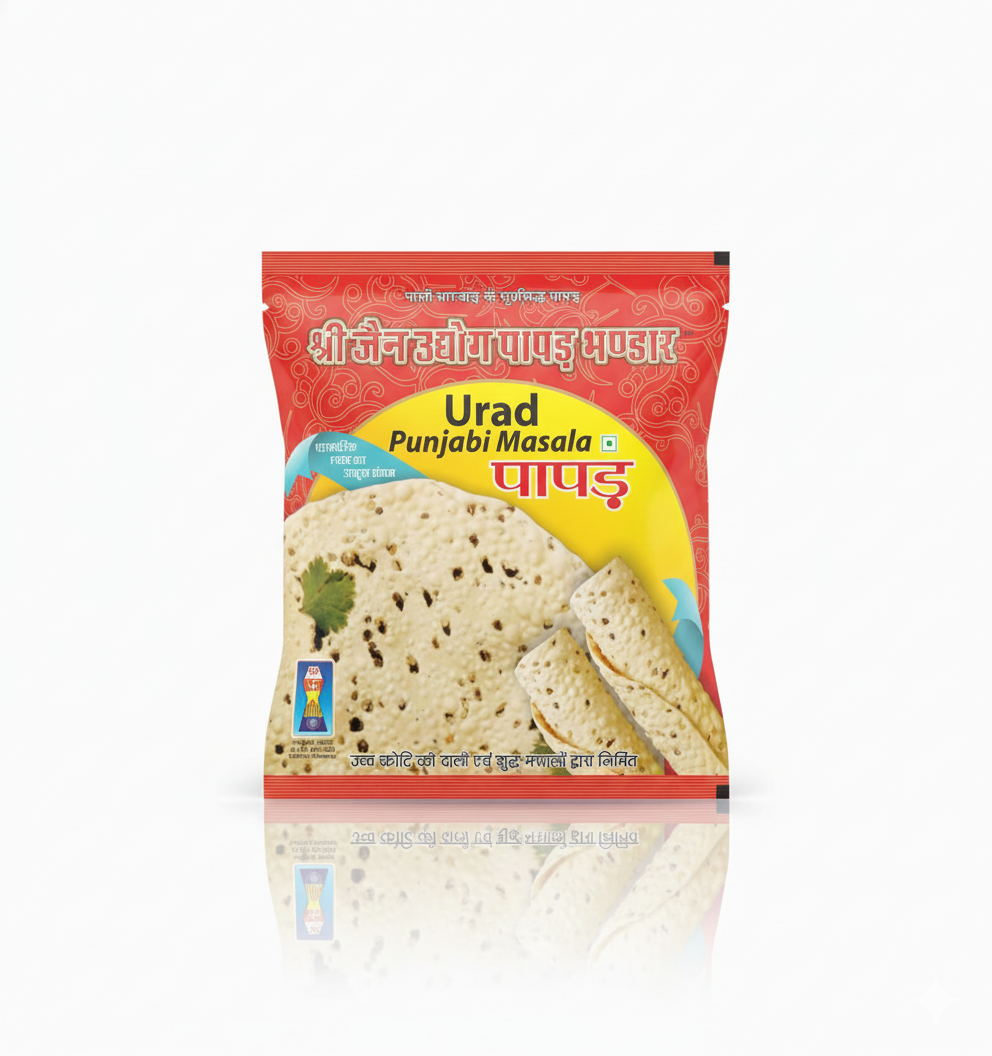 Shree Jain Udhyog Papad Bhandar Urad Punjabi Masala Papad ,400g